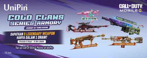 Cold Claws Series Armory Hadir di Call of Duty Mobile, Dapatkan 5 Legendary Weapon Sekaligus!